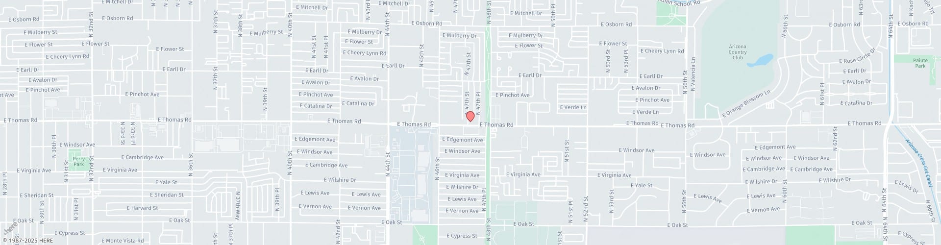 Location Map: 4700 E. Thomas Rd. Phoenix, AZ 85018